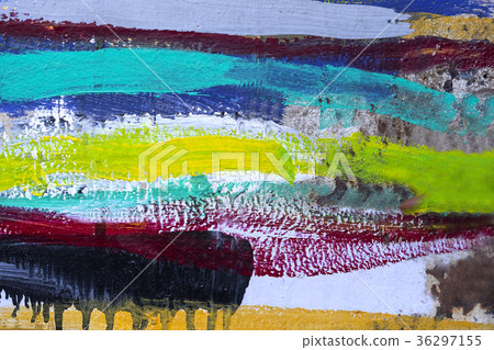 Colored stripes background of acrylic paint close- 36297155