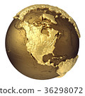 Gold Globe North America. 36298072