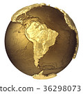Gold Globe South America. 36298073