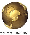 Gold Globe Antarctica. 36298076