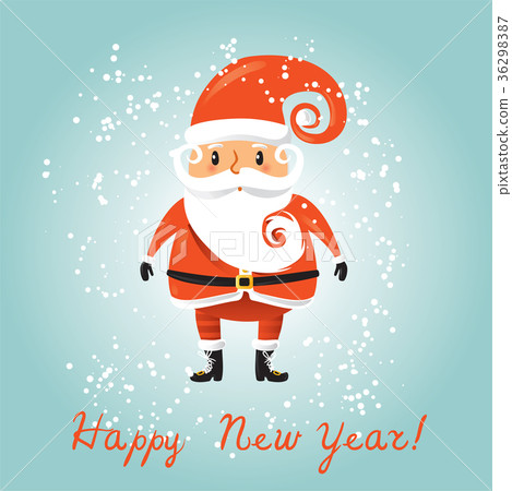 Vector Santa Claus. Vector illustration for retro  36298387