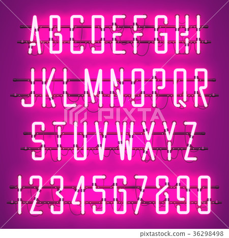 Glowing Purple Neon Casual Script Font 36298498
