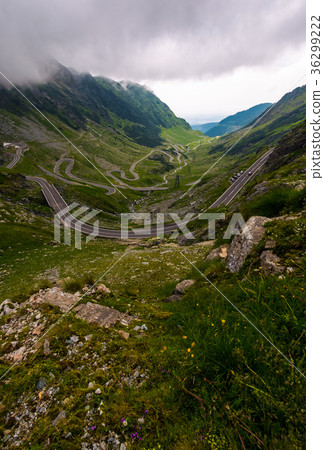 Transfagarasan road on a stormy summer day 36299222