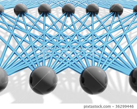 Artificial neural network fragment 3 d 36299446