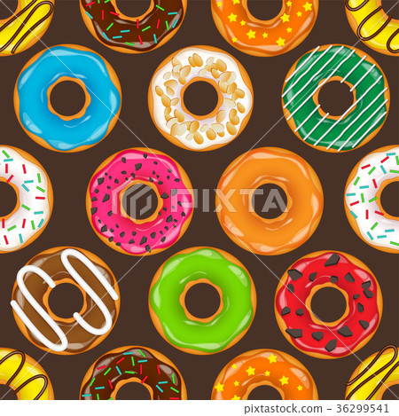 Donut, begel with cream. Cookies,cookie cake set 36299541