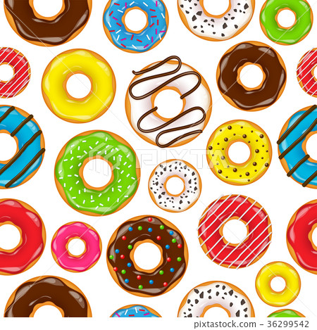 Donut, begel with cream. Cookies,cookie cake set 36299542