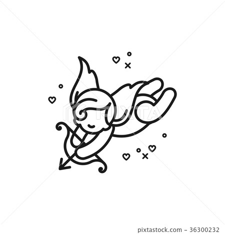 Cupid Icon, Love symbol. Wedding and Valentines 36300232