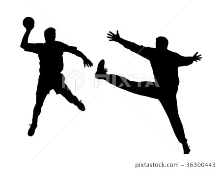 Handball player and goalkeeper Handball player and goalkeeper 36300443
