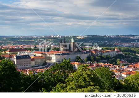 Prague panorama St. Vitus Cathedral and Castle 36300639