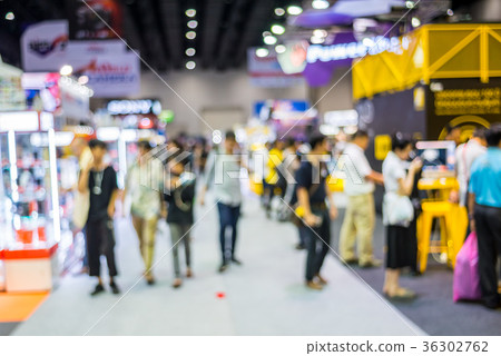 Abstract blurred people in Exhibition Hall. Abstract blurred people in Exhibition Hall. 36302762