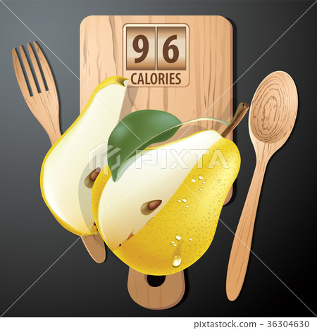 Vector of Calories in pear Vector of Calories in pear 36304630