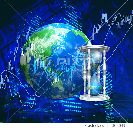 Earth Hourglass and Stock Quote 36304961