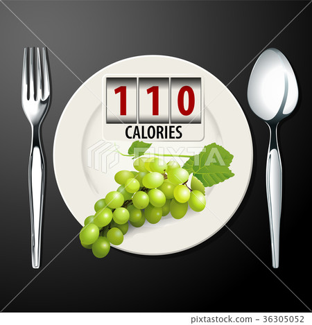 Vector of Calories in Green Grapes Vector of Calories in Green Grapes 36305052