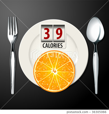 Vector of Calories in Orange - Stock Illustration [36305066] - PIXTA