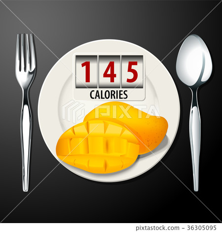 Vector of Calories in Ripe Mango Vector of Calories in Ripe Mango 36305095