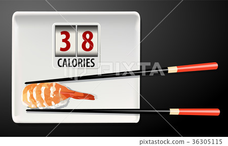 Vector of Calories in Sushi Vector of Calories in Sushi 36305115