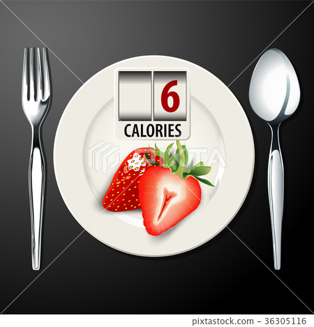 Vector of Calories in strawberry Vector of Calories in strawberry 36305116