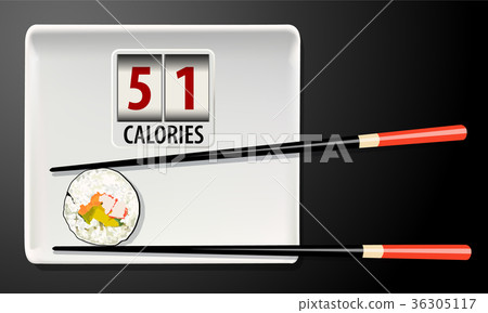 Vector of Calories in Sushi Vector of Calories in Sushi 36305117