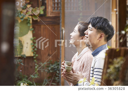 情侶，情侶，約會，茶室 36305828