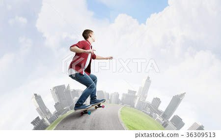 Guy on skateboard Guy on skateboard 36309513