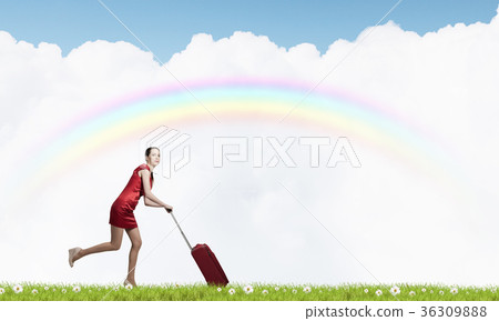 Woman in red 36309888