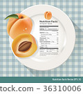Vector of Nutrition facts in one apricot 36310006