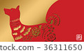 Vector of Year of The Dog. Background 36311650