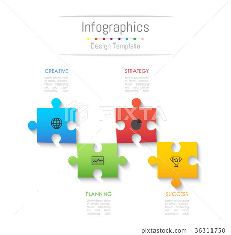 Infographic design elements with 4 options. 36311750