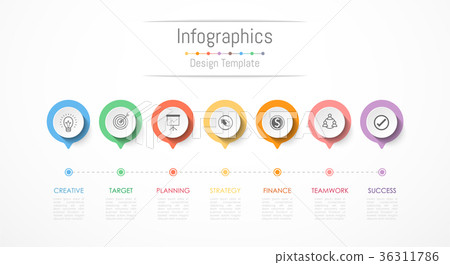 Infographic design elements with 7 options. Infographic design elements with 7 options. 36311786