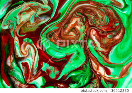 牛奶,表面活性劑和色素(綠色和紅色)的反應模式 牛奶,表面活性劑和色素(綠色和紅色)的反應模式 36312280