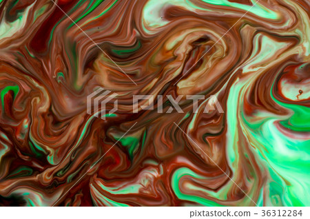 牛奶，表面活性劑和色素（綠色和紅色）的反應模式 36312284