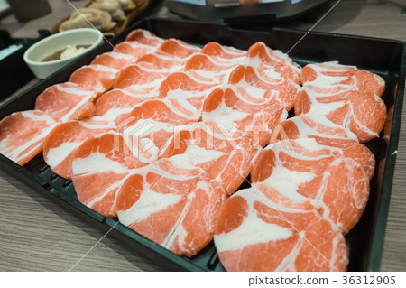 beef slice for barbecue or Japanese style yakiniku beef slice for barbecue or Japanese style yakiniku 36312905