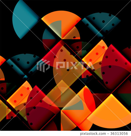 Circle elements on black background Circle elements on black background 36313056