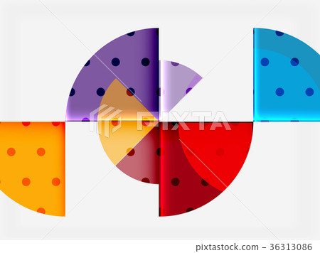 Circle elements on black background 36313086