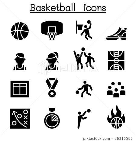 Basketball icon set vector illustration 36315595