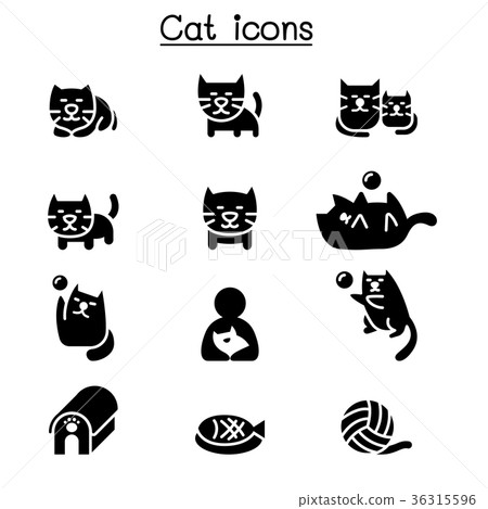 Free: Set of cat icons 