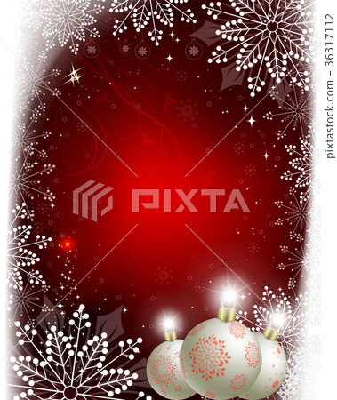 christmas red design with balls 36317112