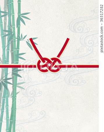 Illustration to feel the texture of Japanese paper (bamboo, mizuhiki, streamline pattern) Illustration to feel the texture of Japanese paper (bamboo, mizuhiki, streamline pattern) 36317282