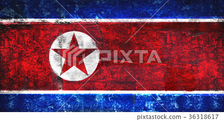 lag of North Korea on stone texture background lag of North Korea on stone texture background 36318617