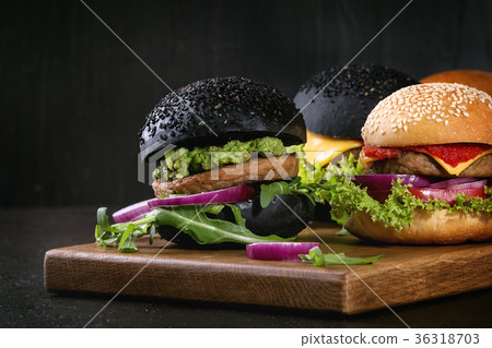 Variety of homemade burgers 36318703