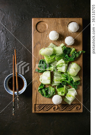 Bok choy with rice Bok choy with rice 36318705