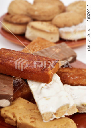 assortment of christmas sweets typical of Spain 36320641