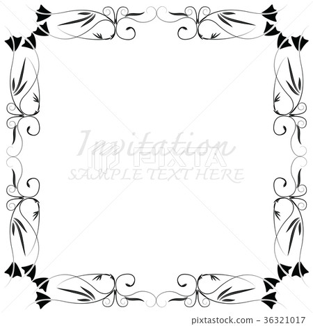 Invitation card with floral pattern 36321017