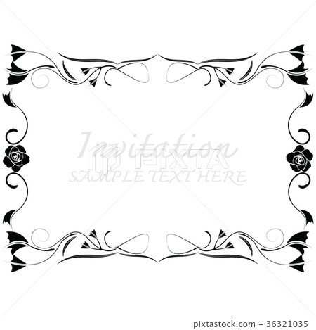 Invitation card with floral pattern 36321035