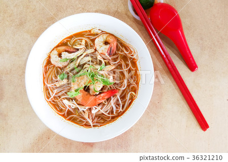 Authentic delicious Sarawak Laksa with big praw Authentic delicious Sarawak Laksa with big praw 36321210