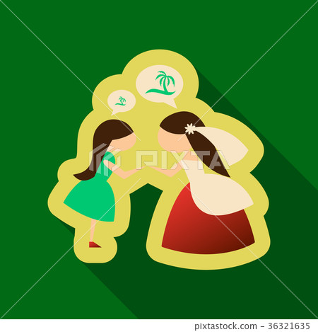 Vector of a beautiful woman in a wedding dress 36321635
