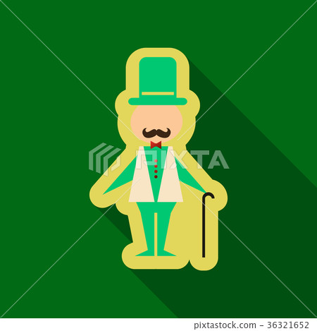 Vector illustration of Old man walking with a cane 36321652