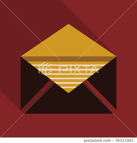 Vector envelope. opened envelope isolated on a Vector envelope. opened envelope isolated on a 36321801