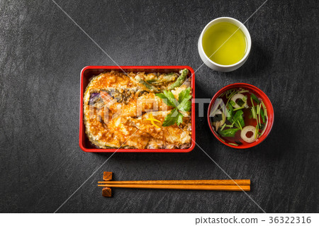 Tenshi Japanese box lunch with tempura japanese food 2 36322316