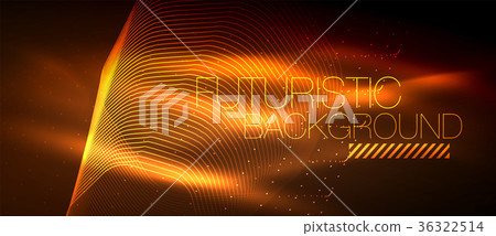 Hi-tech futuristic techno background, neon shapes Hi-tech futuristic techno background, neon shapes 36322514